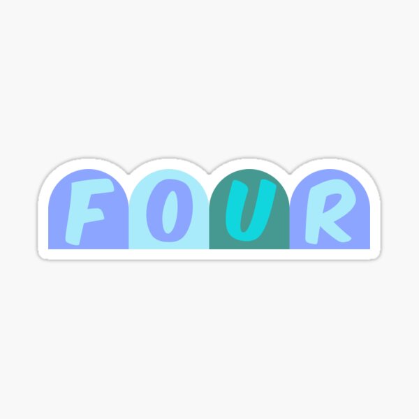 Happy BirthTees!: Numbudds Four Blue Sticker