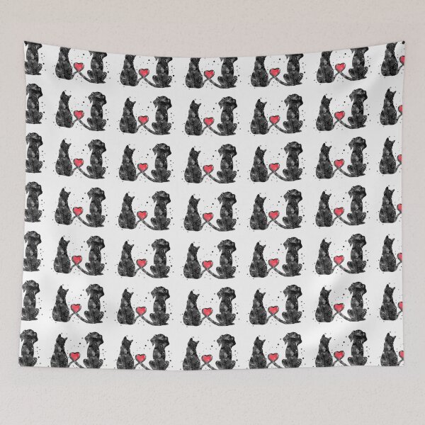 Item preview, Cat and dog, love art designed and sold by Rosaliartbook.