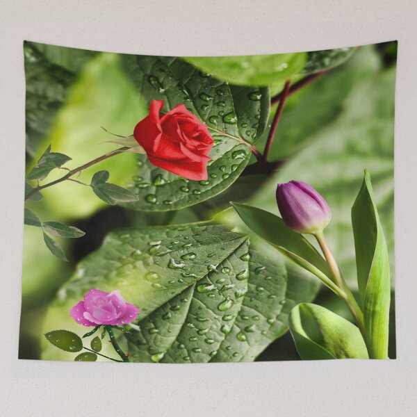 Item preview, Green foliage with flowers. redecorate, refurbish, Bird, nature designed and sold by jayne0524.