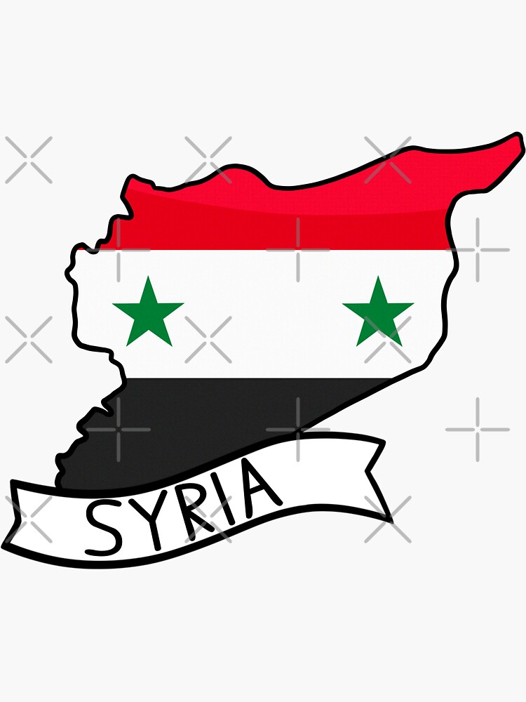 Flagge  Syrien -schwarzes Design