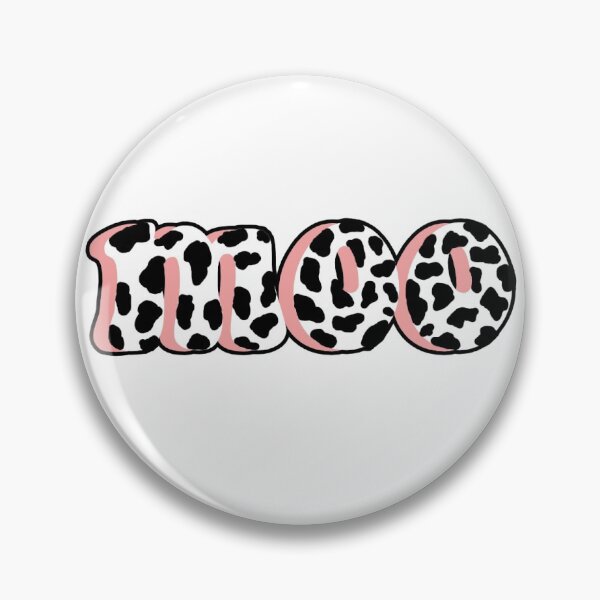 Item preview, moo cow print sticker, pink,black,white designed and sold by SparklyAlbert.