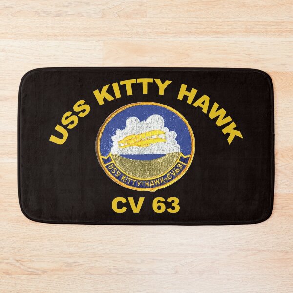 Artikelvorschau, Wappen der USS Kitty Hawk (CV-63, CVA-63) für dunkle Farben entworfen und verkauft von Nikki SpaceStuffPlus.