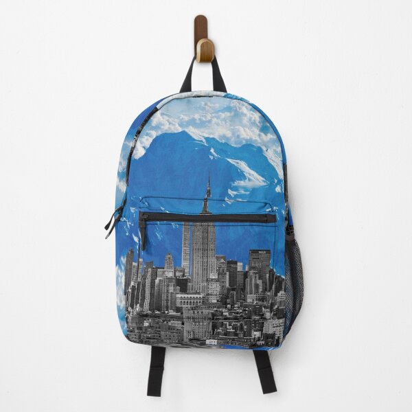 Item preview, New York Manhattan Skyscrapers with Blue Mountain Backdrop designed and sold by idovedesign.