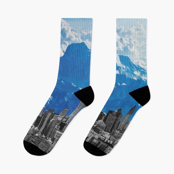 Item preview, New York Manhattan Skyscrapers with Blue Mountain Backdrop designed and sold by idovedesign.