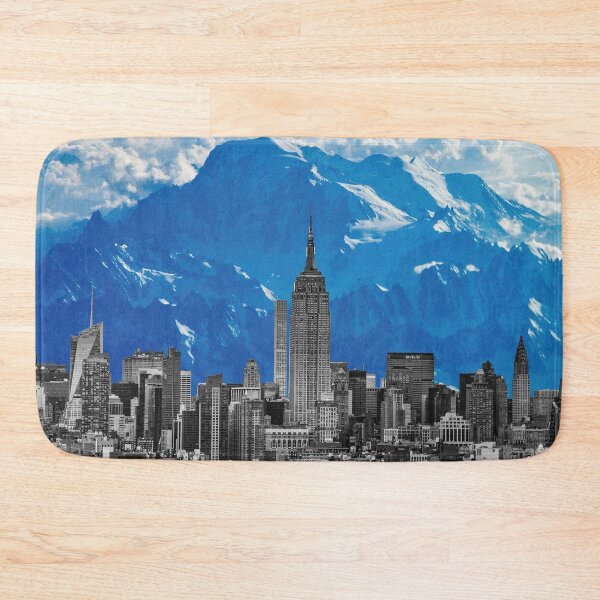 Item preview, New York Manhattan Skyscrapers with Blue Mountain Backdrop designed and sold by idovedesign.