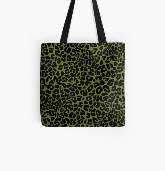 green leopard print bag