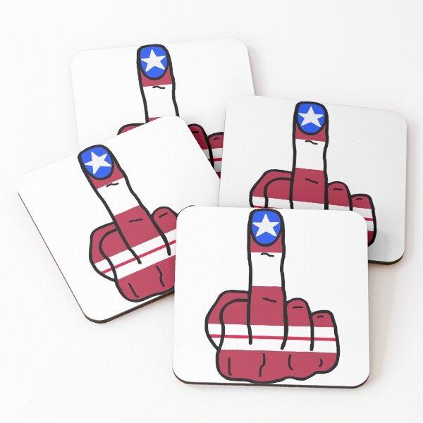 Item preview, Red line “America” middle finger designed and sold by Mspizzirri.