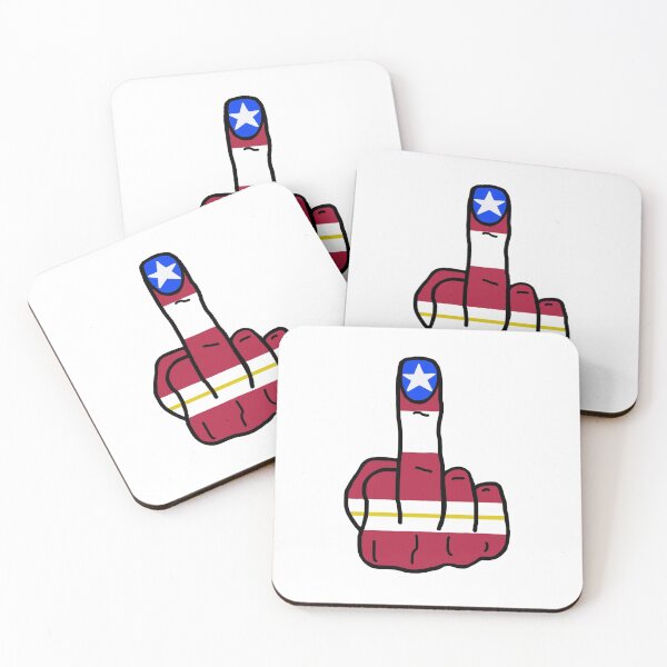 Item preview, Yellow line “America” middle finger designed and sold by Mspizzirri.