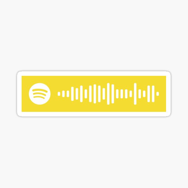 Spotify Stickers Redbubble - yellow hearts song code for roblox