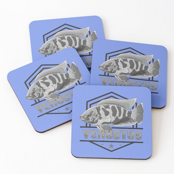 Item preview, Venustus Hap Giraffe Cichlid Lake Malawi Nimbochromis Aquarium Fish Buntbarsch Gift b/w designed and sold by TheAplus.