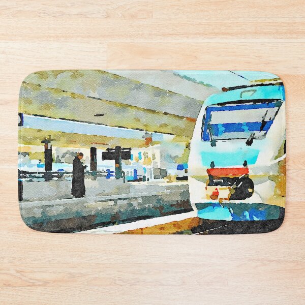 Item preview, Train and priest in the railway station designed and sold by Giuseppe Cocco.