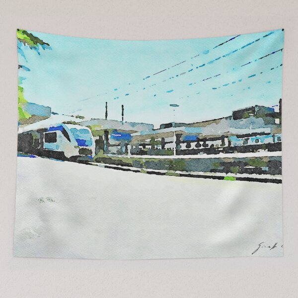 Item preview, Train in the railway station designed and sold by Giuseppe Cocco.