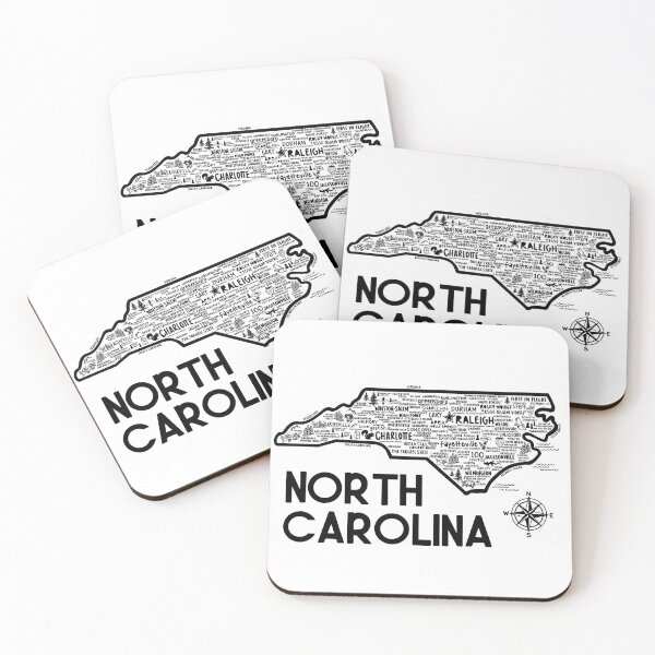 Item preview, North Carolina Map  designed and sold by fiberandgloss.