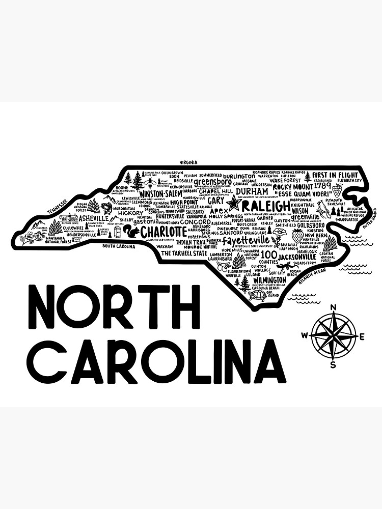 North Carolina Map | Sticker