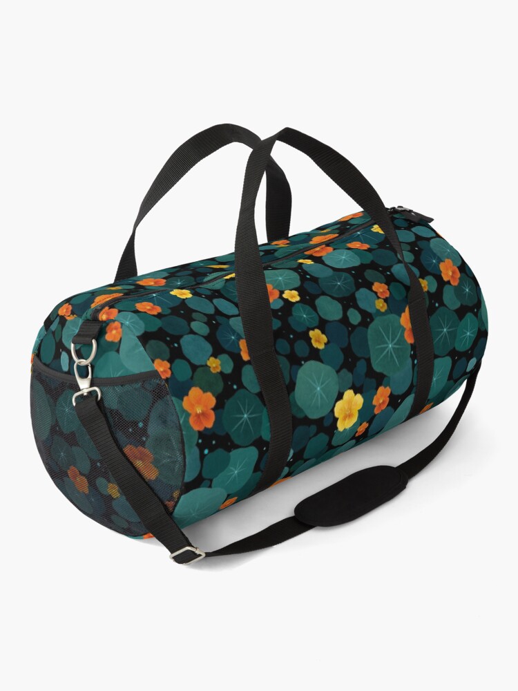 Thumbnail 2 of 3, Duffle Bag, Nasturtium Garden designed and sold by episodicDrawing.