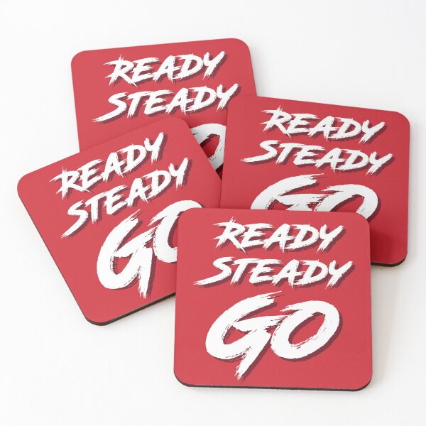 Item preview, "READY STEADY GO" Motivational and Inspirational Quote in Grunge Typography Style designed and sold by Arko  Ranger.