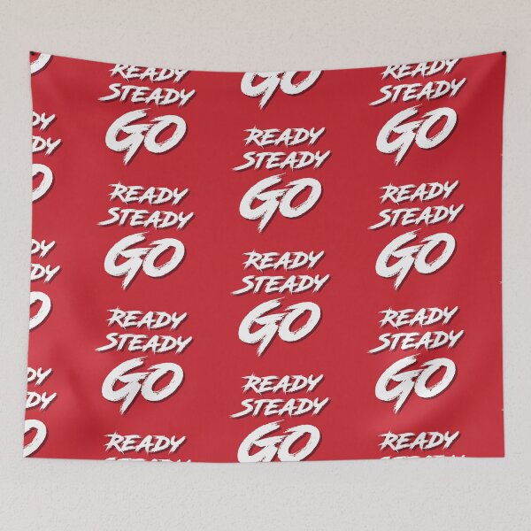 Item preview, "READY STEADY GO" Motivational and Inspirational Quote in Grunge Typography Style designed and sold by Arko  Ranger.