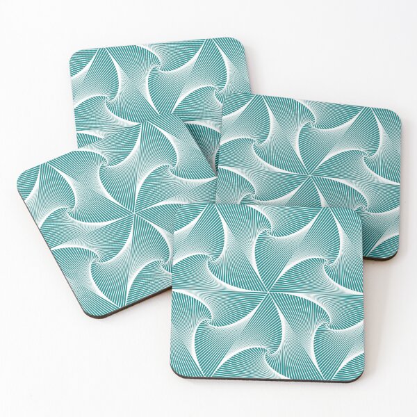 Item preview, Pursuit Curve Graphics White Sea Grean designed and sold by Shapes-Mania.
