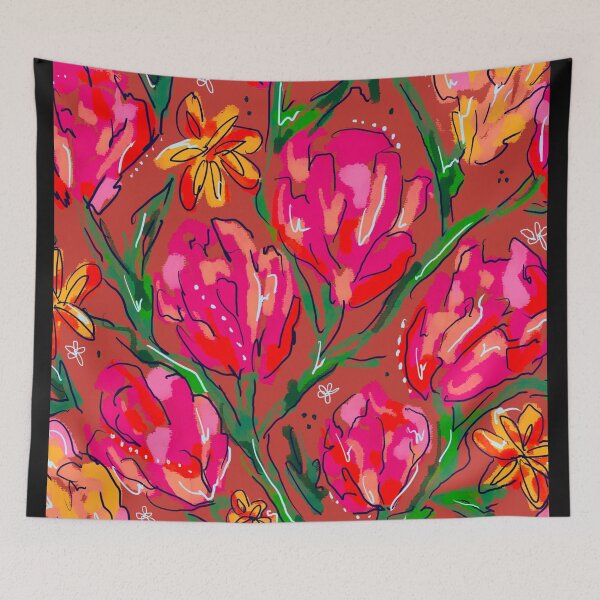 Item preview, Orange Floral designed and sold by designsbykeegan.