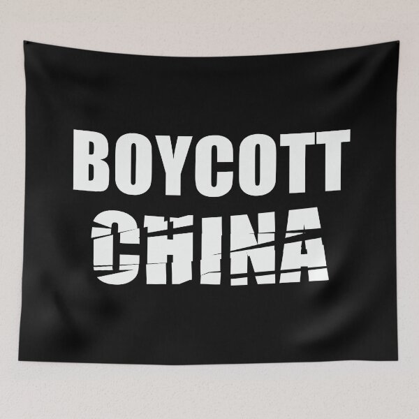 Aperçu de l'œuvre Boycotter la Chine créée et vendue par designwowow.