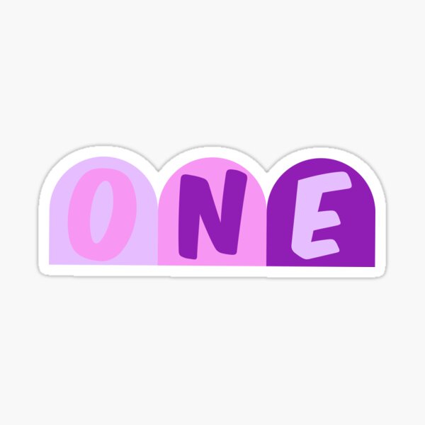 Happy BirthTees!: Numbudds One Pink Sticker