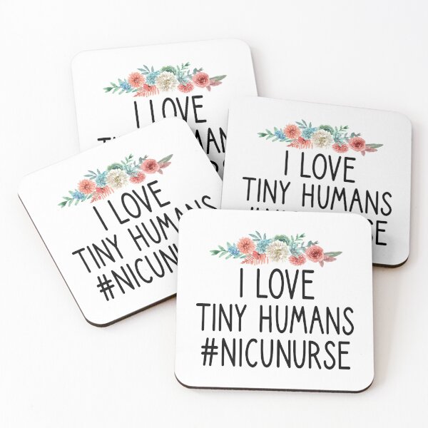 Item preview, I Love Tiny Humans : Nici Nurse , I Heart Tiny Humans , Pediatric Nurse, Nurse Life , Nursing , Nicu Nurse cute gift for Pediatric Nurse floral style designed and sold by Chamssou.