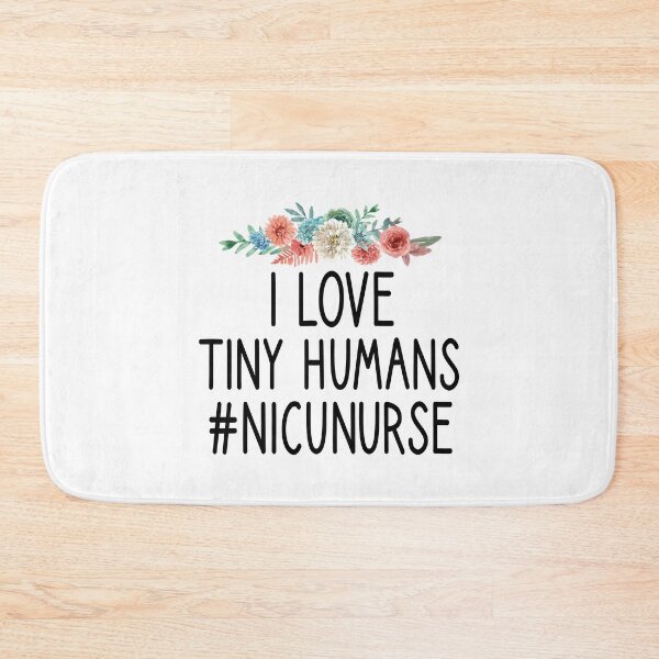 Item preview, I Love Tiny Humans : Nici Nurse , I Heart Tiny Humans , Pediatric Nurse, Nurse Life , Nursing , Nicu Nurse cute gift for Pediatric Nurse floral style designed and sold by Chamssou.