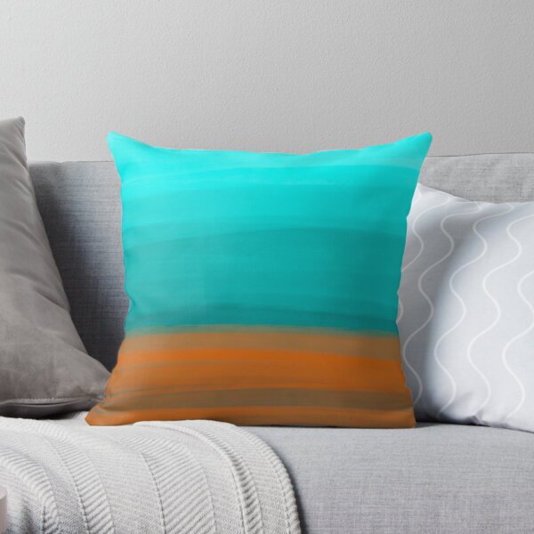 Orange and turquoise clearance cushions