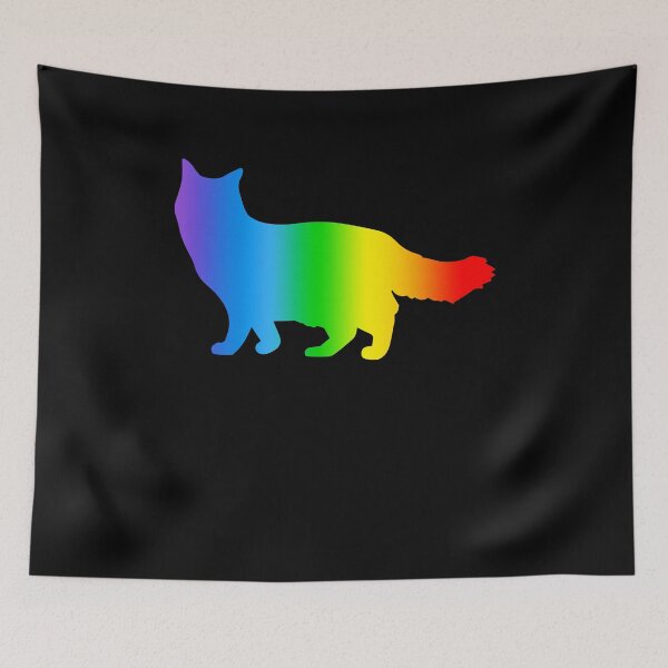 Item preview, ragdoll cat rainbow color art gift designed and sold by alaechamlal.