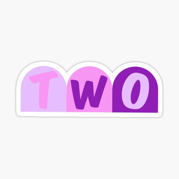 Happy BirthTees!: Numbudds Two Pink Sticker