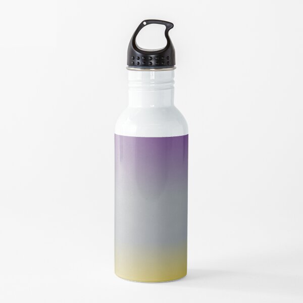 Purple, Grey, and Yellow Gradient Water Bottle