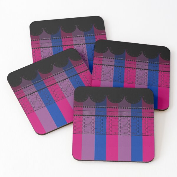 Item preview, VictoriPride -- Faux Lace-Yoked Bi Pride Flag designed and sold by LochNestFarm.