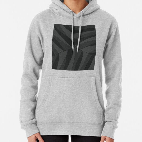 Black Strips Pattern Pullover Hoodie
