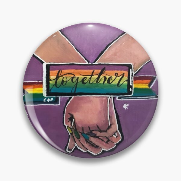 Item preview, Pride Couple LGBT Painting Together Holding Hands designed and sold by frankiem4.