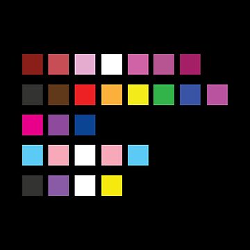 Artwork thumbnail, LGBTQ Pride Squares | Subtle Minimalist LGBTQ Pride Flag Colors by averydavage