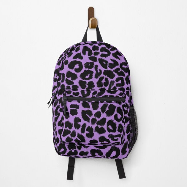 Vista previa del artículo con la obra «Estampado de leopardo en morado y negro», diseñado y vendido por OneThreeSix.