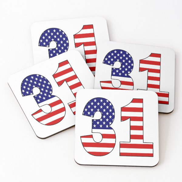 Item preview, Number 31 with USA flag on the background designed and sold by AllShirts21.