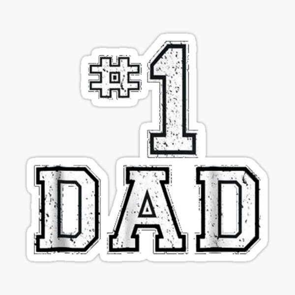 number 1 dad stickers redbubble