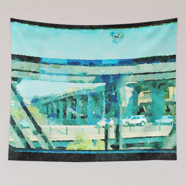 Item preview, View is an iron bridge in Pescara from train window designed and sold by Giuseppe Cocco.