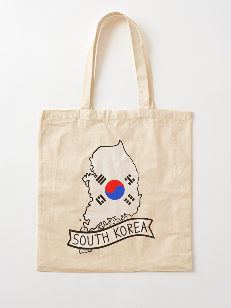 South Korean Flag Cotton Shopping Bag Choice of Colours 