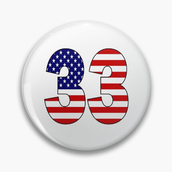 Item preview, Number 33 with USA flag on the background designed and sold by AllShirts21.