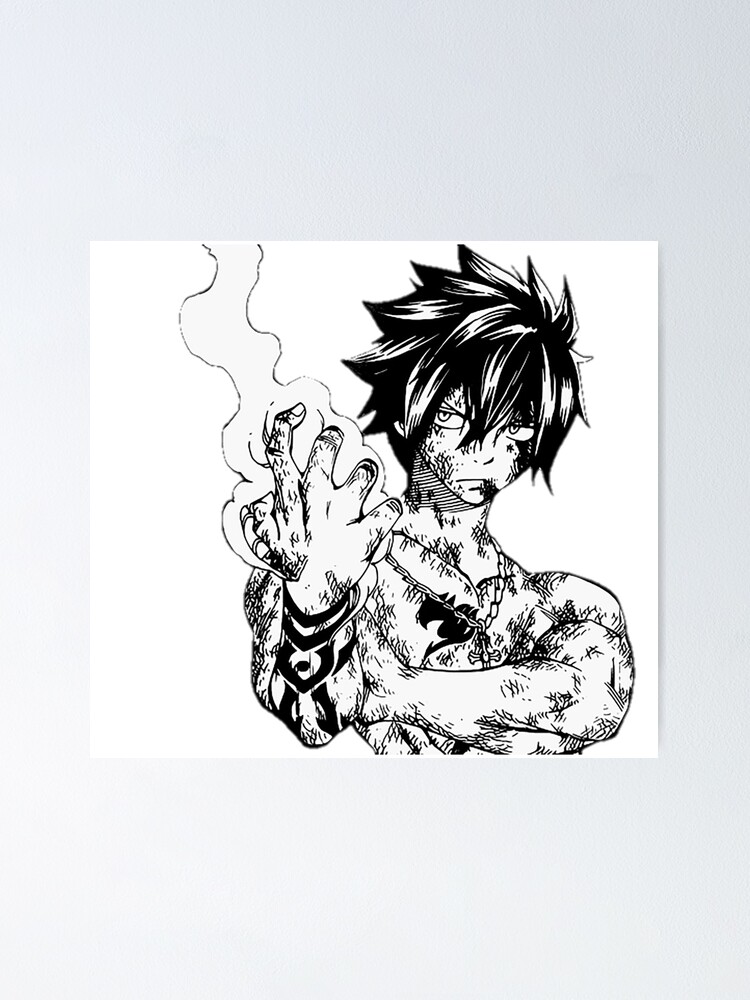 Fairy Tail Gray Fullbuster Poster By Badassmanga Redbubble