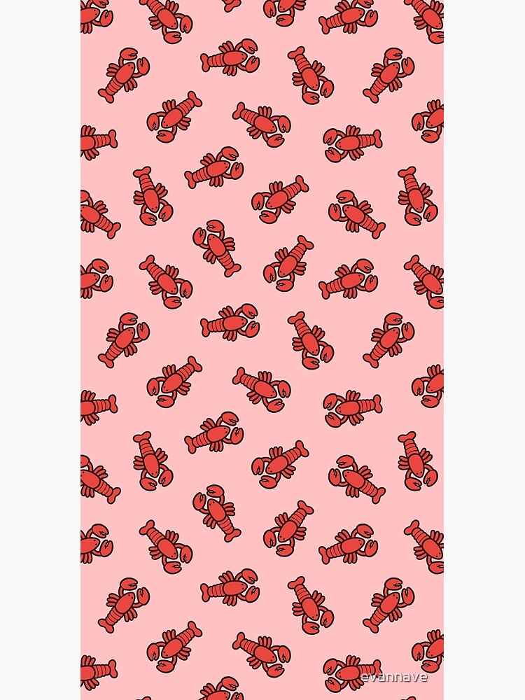 Lobsters Pattern on Light Pink by evannave