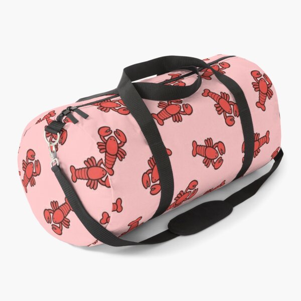 Lobsters Pattern on Light Pink Duffle Bag