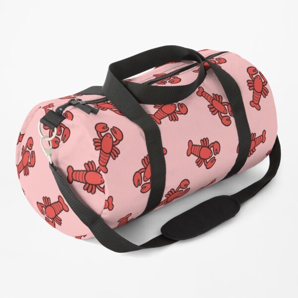 Lobsters Pattern on Light Pink Duffle Bag