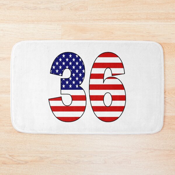 Item preview, Number 36 with USA flag on the background designed and sold by AllShirts21.