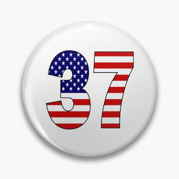 Item preview, Number 37 with USA flag on the background designed and sold by AllShirts21.