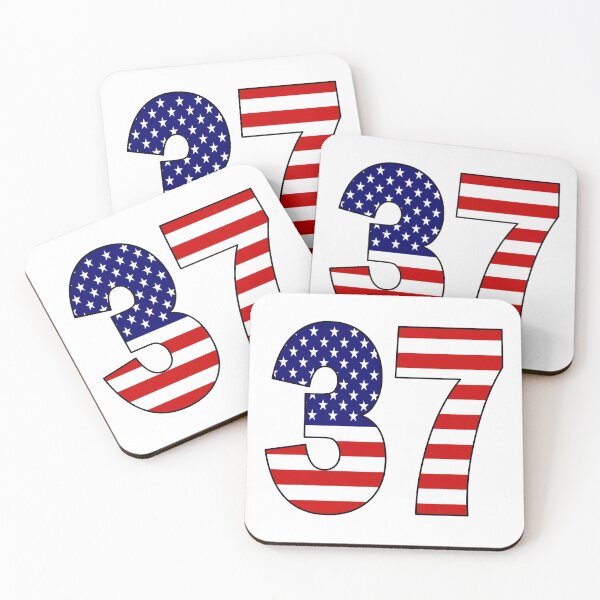 Item preview, Number 37 with USA flag on the background designed and sold by AllShirts21.