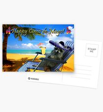Happy Cinco de Mayo Raccoon Postcards
