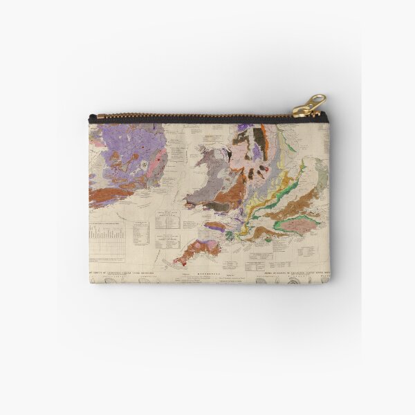 Item preview, Vintage British Isles Geological & Paleontological Map (1848) designed and sold by BravuraMedia.